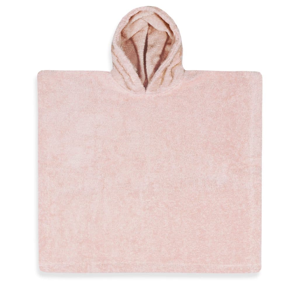 Funnies badponcho met naam geborduurd in de kleur cream | maat large 55 x 55 cm