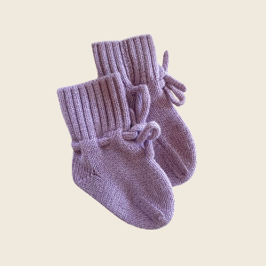 Petite noe merino wollen baby slofjes